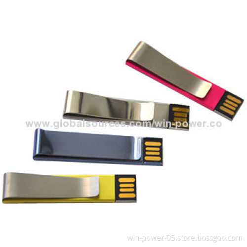 Promotional Mini USB Flash Drives, Book Clip with High-speed USB2.0 Interface, Used for PC